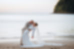 real bride and groom on costa rica beach