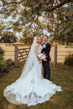 real bride and groom at Apton Hall