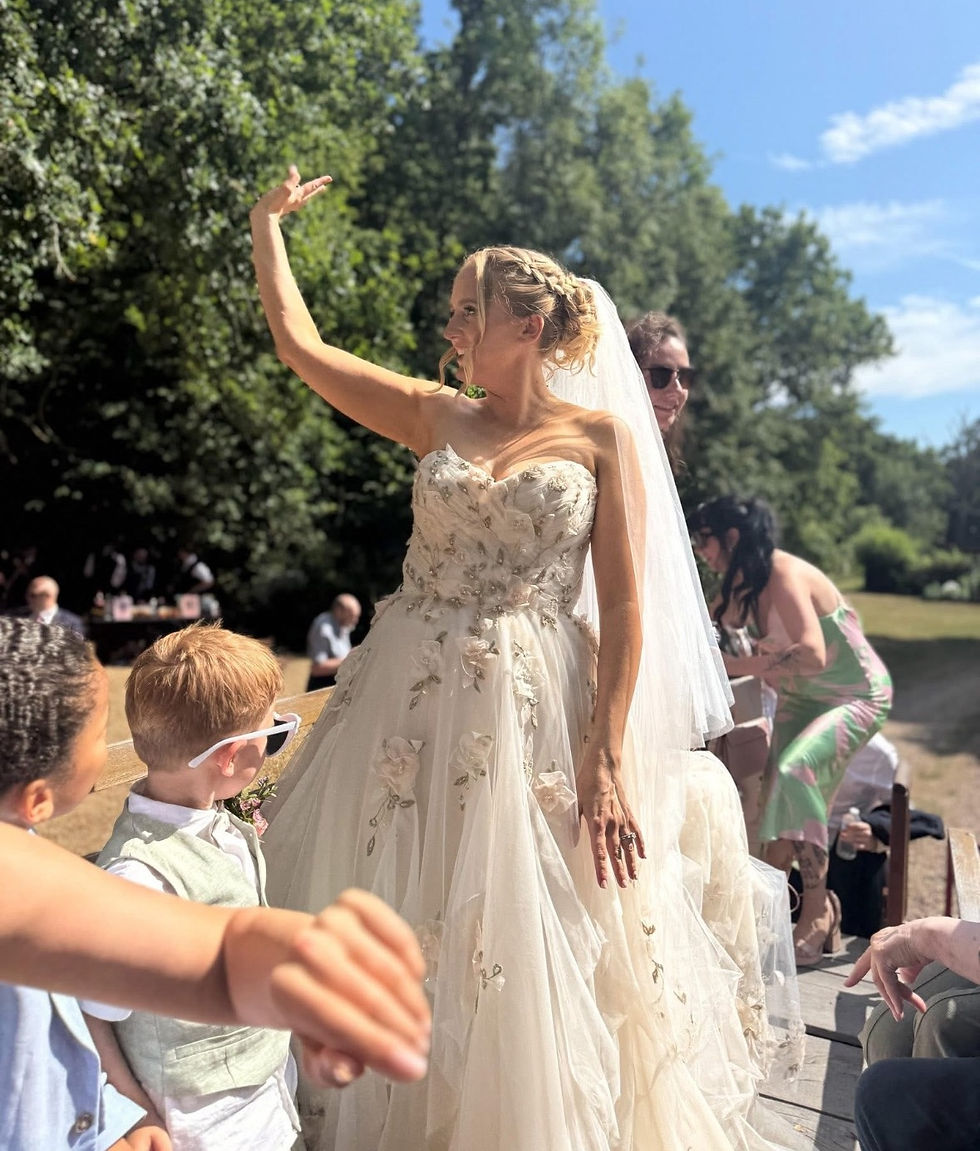 rea bride chloe in petal from mori lee wedding dress essex