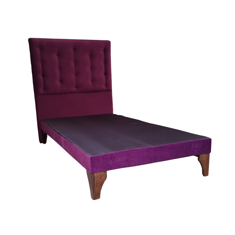 Miniatura: Base 1 plaza+ Respaldo a Piso Morado Felpa