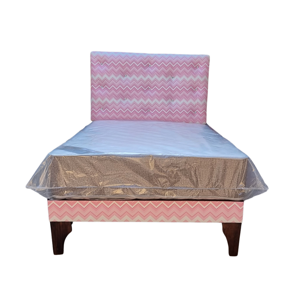 Miniatura: Cama plaza y media Colchon MARVER Blody Rosa