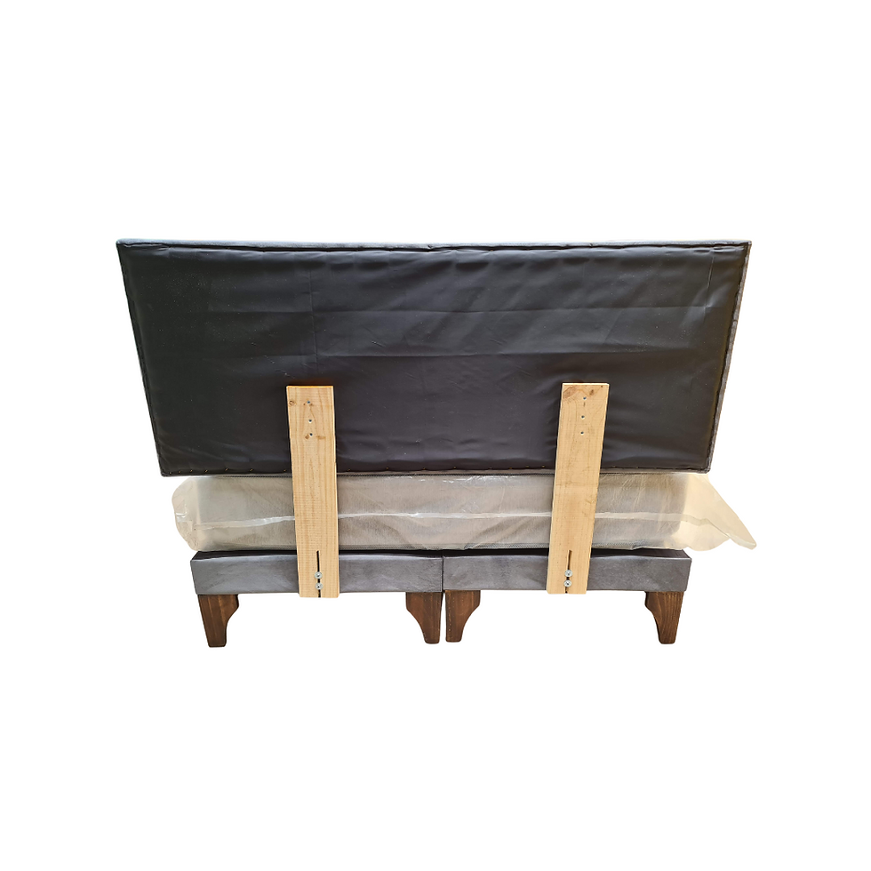 Miniatura: Respaldo de 2 plazas Gris Felpa