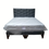 Miniatura: Cama 2 plazas Colchon MARVER Negro Cuero Diamante