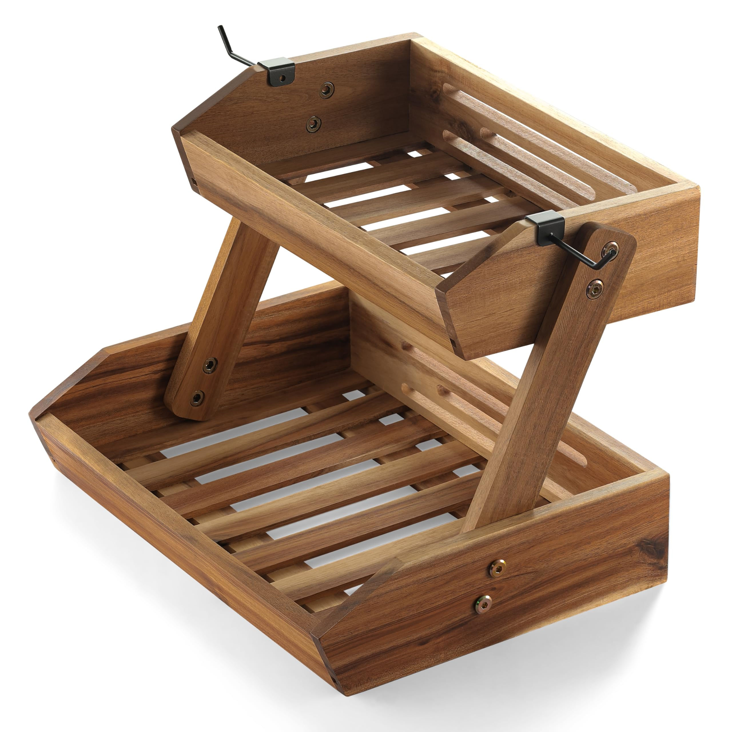 NAGAWOOD Supper Large Size Fruit Basket Fruit Bowl 2 Tier Fruit Basket with Bana