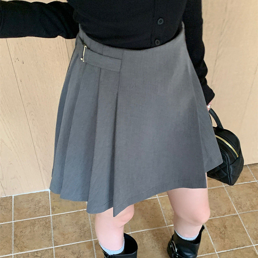 Preppy High Waist Pleated A-Line Skirt