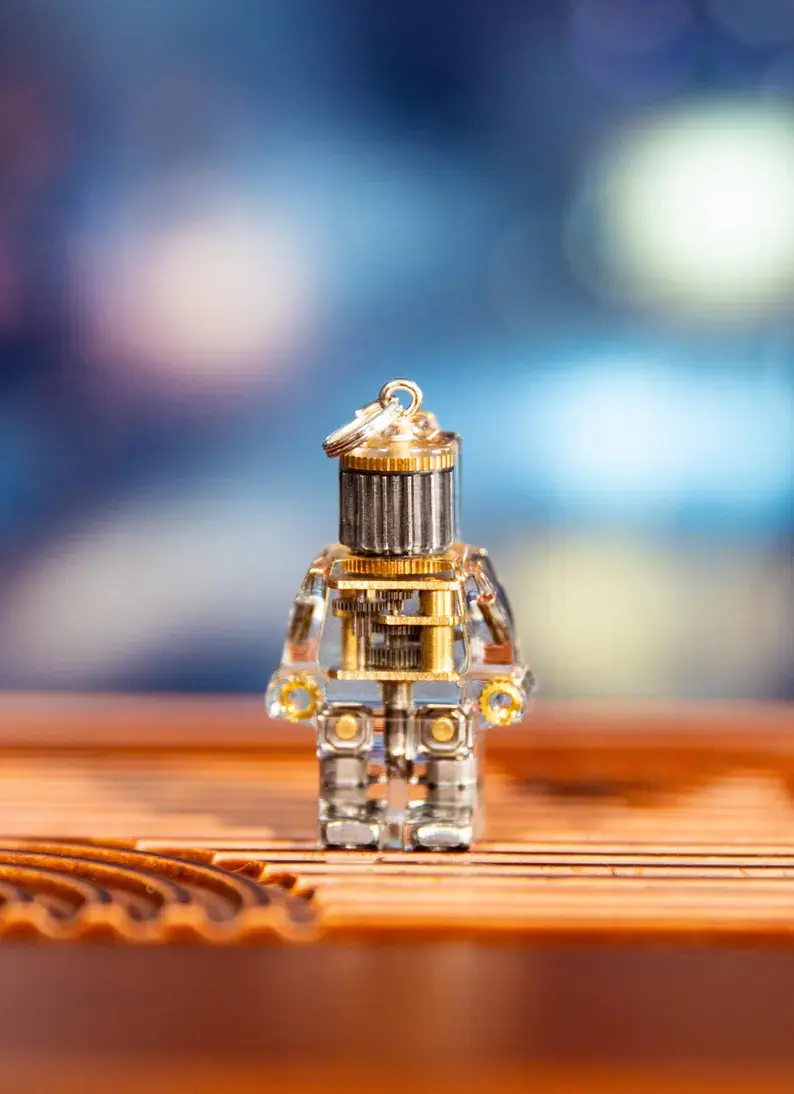 Thumbnail: Cyberpunk Necklace with Mechanical Robot Pendant, Unique Circuit Necklace