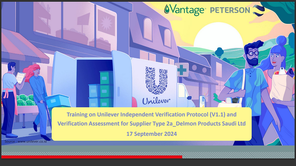 Unilever IVP (V1.1) Awareness training For Delmon Products Saudi Ltd
