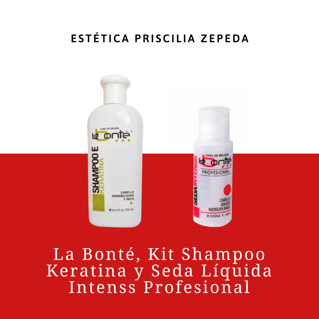 La Bonté, Kit Shampoo Keratina y Seda Líquida Intenss Profesional