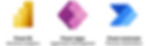 Power BI, Power Apps, Power Automate Logo