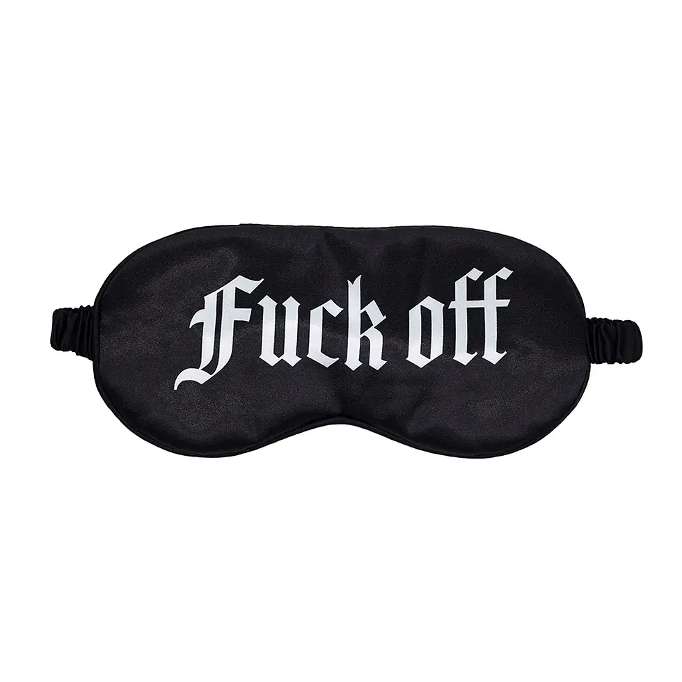 Fuck Off Printed Mask Satin Black