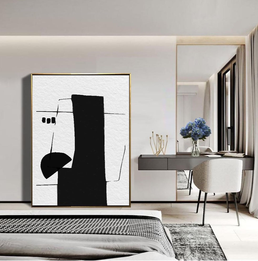 Thumbnail: "Planning" Large Canvas Abstract Painting Original Modern Wall Art