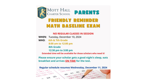 Math Baseline Exam on 12/10/24