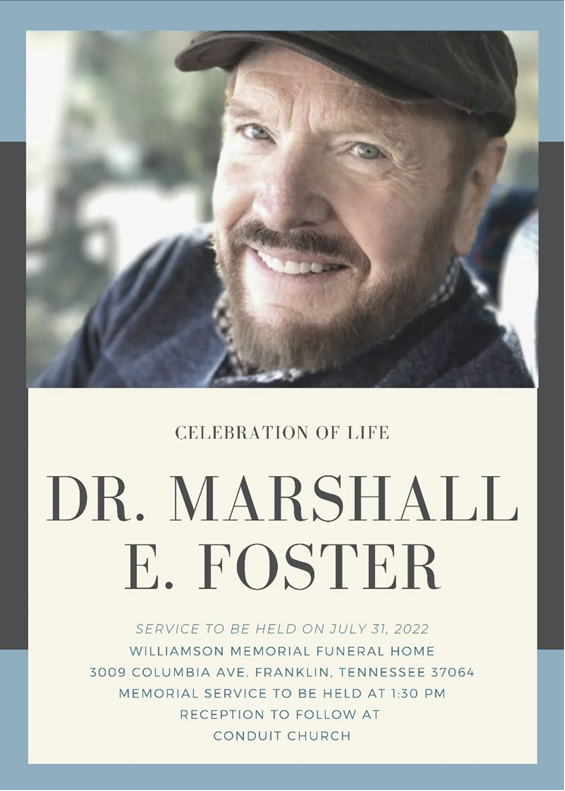 To the Legacy of our friend Dr Marshall Foster content media