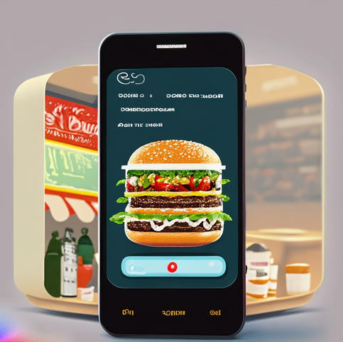 A mobile phone screen showing various restaurant cards on an app.