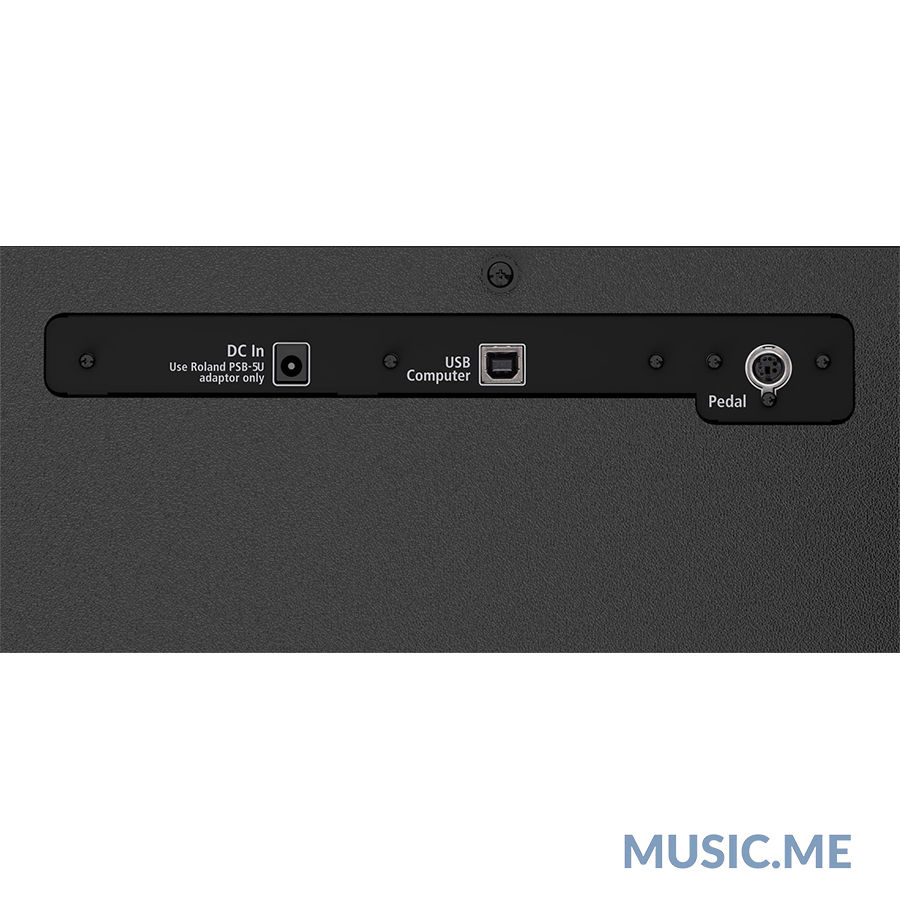 ภาพขนาดย่อ: Roland F107 ดิจิทัลเปียโนสไตล์มินิมอล สีดำ คีย์ 88 แป้น พร้อม Bluetooth MIDI สำหรับผู้เริ่มต้น