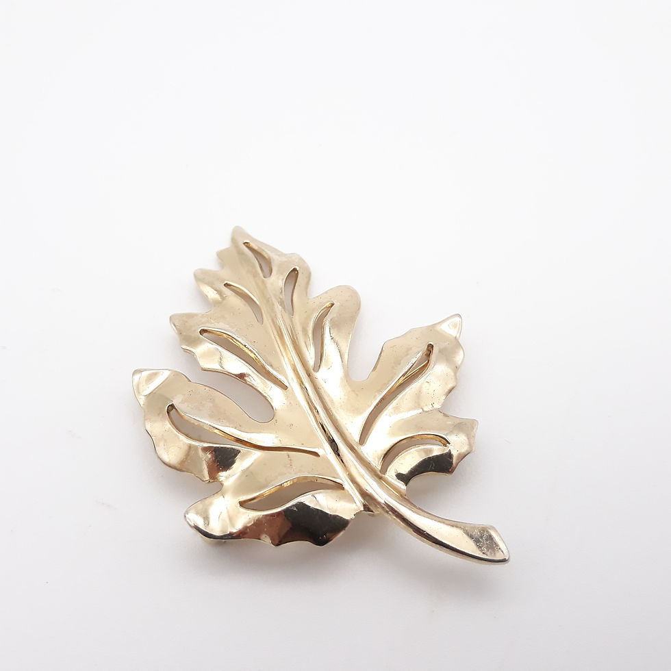 Thumbnail: 80s Fall Leaf Brooch Pendent