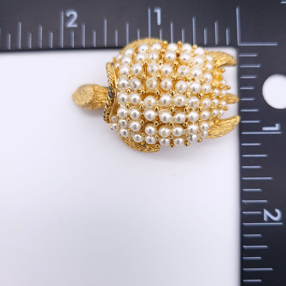 Thumbnail: 80s Pearl Sea Turtle Brooch