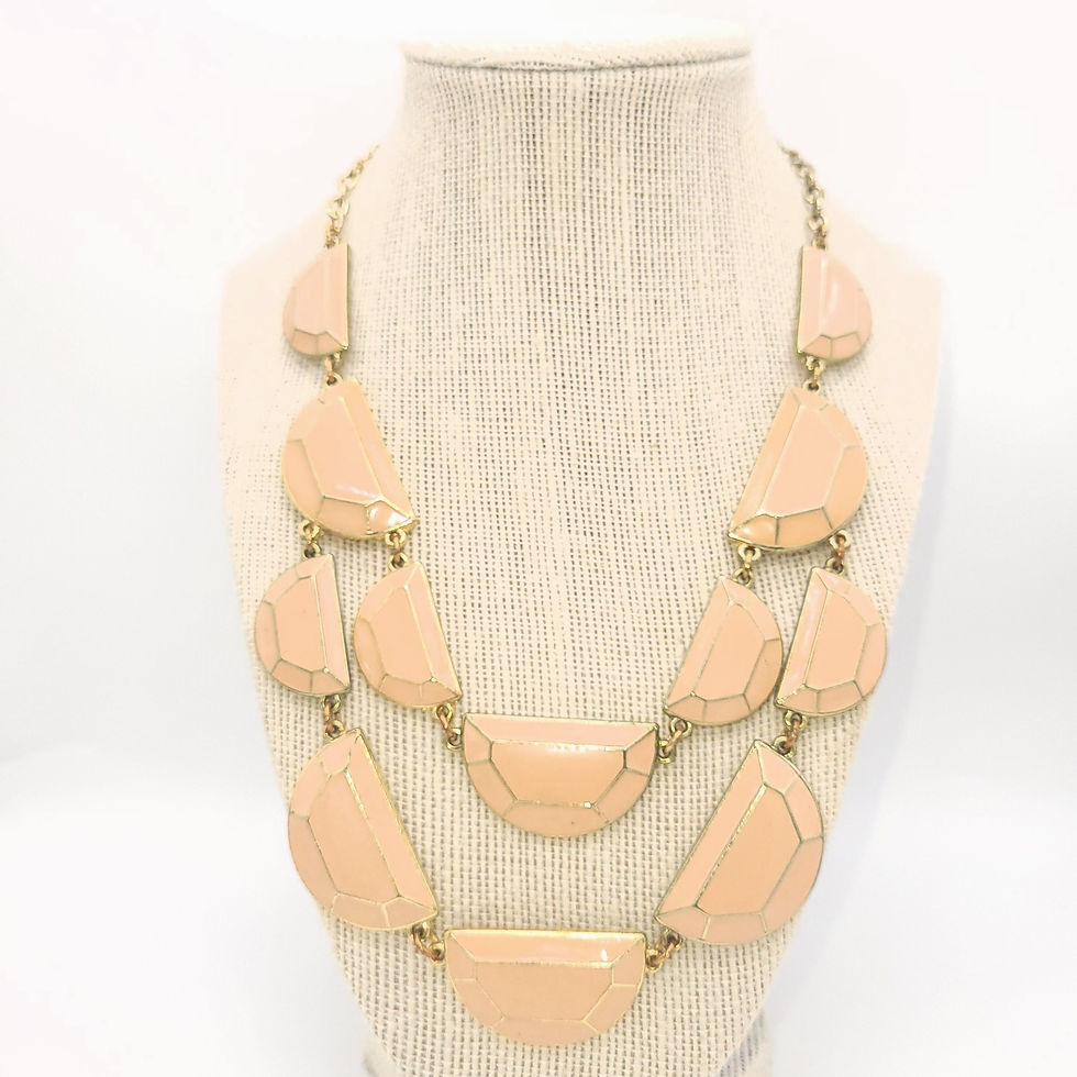 Thumbnail: 90s Jumbo Pink Enamel Necklace