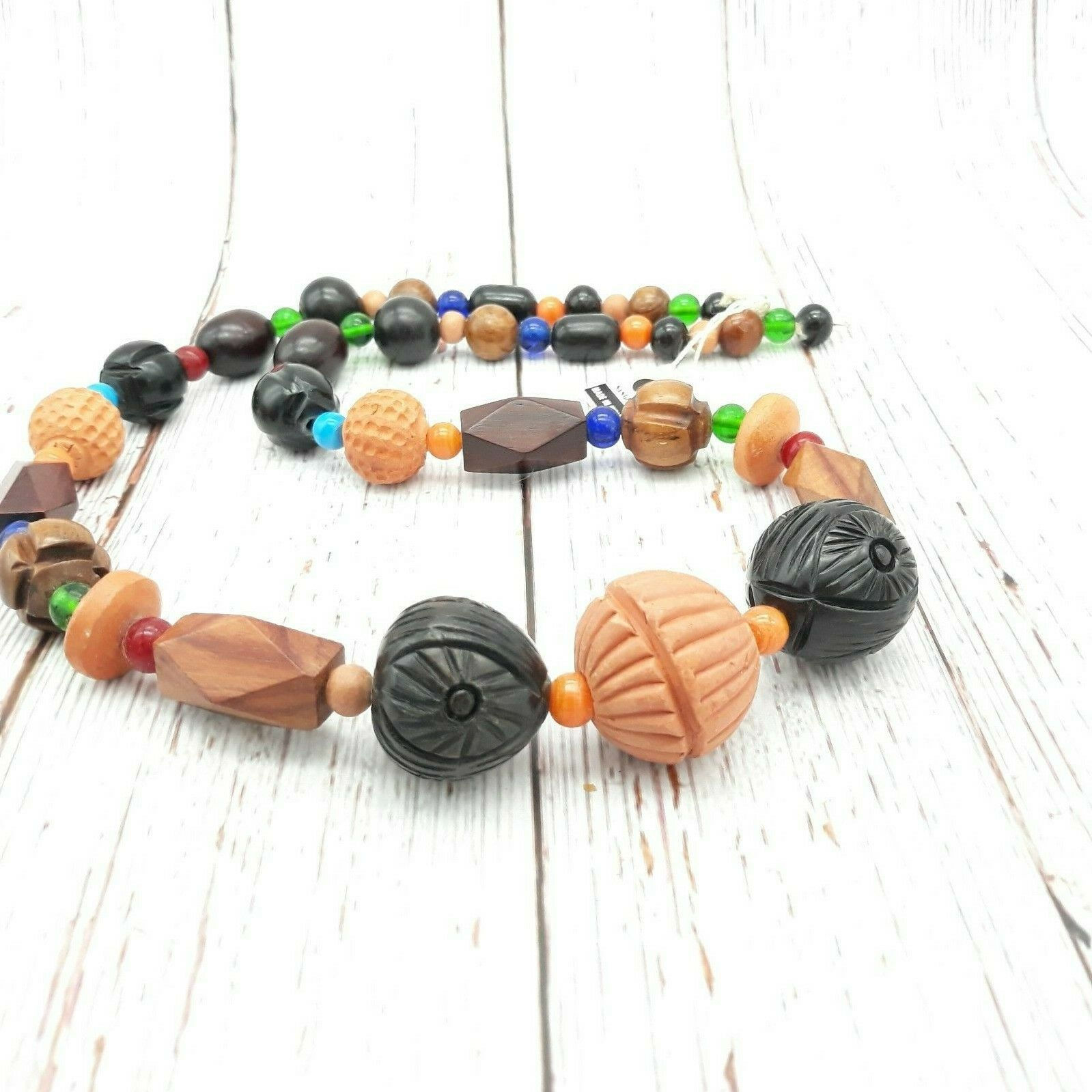 90s Wooden Beaded Necklace