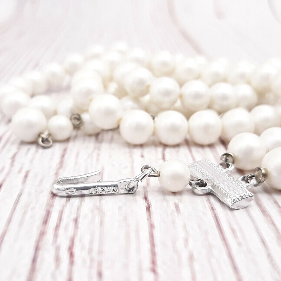 Thumbnail: 60s Glass Bead Double-Strand Necklace