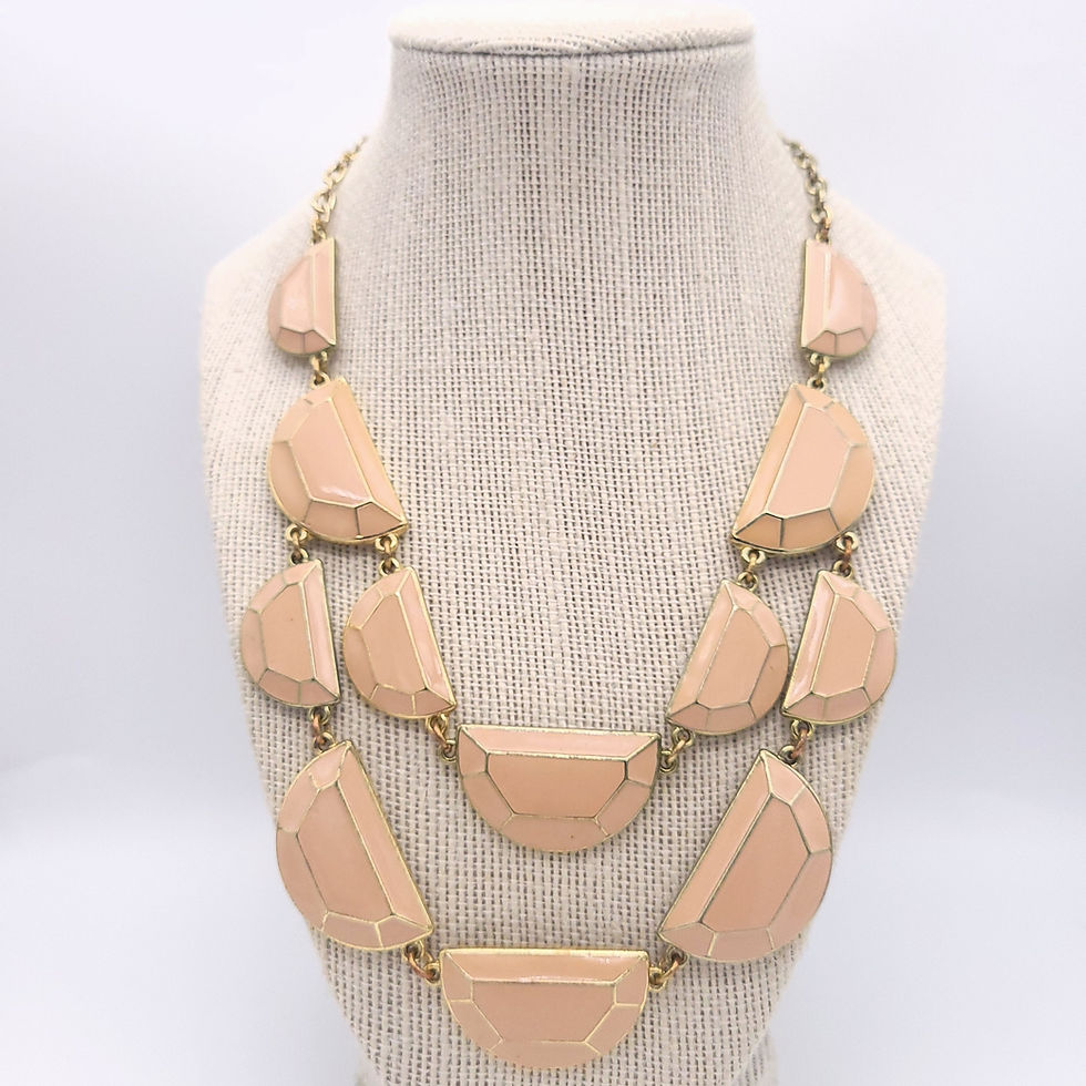 Thumbnail: 90s Jumbo Pink Enamel Necklace