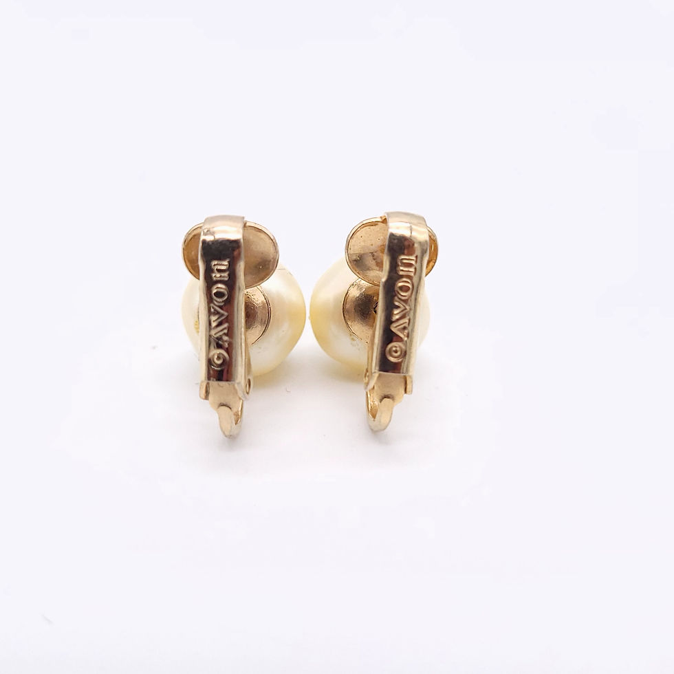 Thumbnail: Avon Faux Pearl Stud Earrings