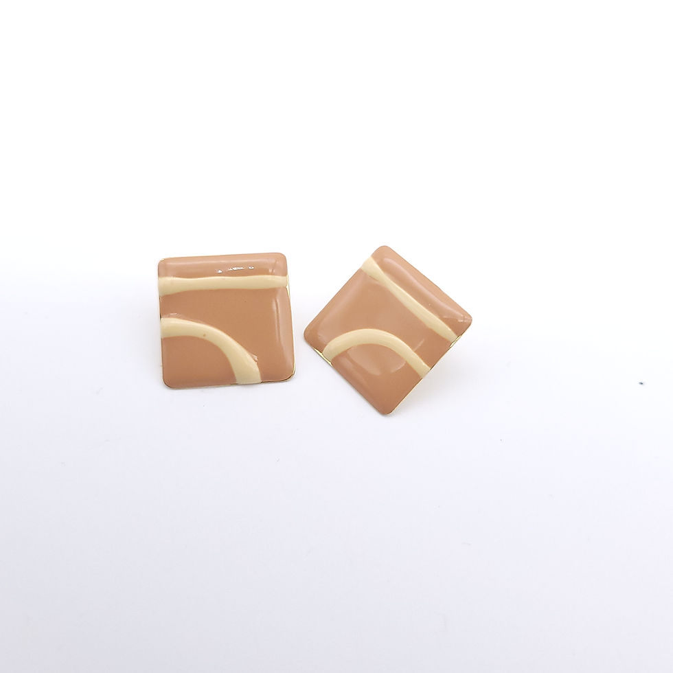Thumbnail: 90s Enamel Tile Earrings