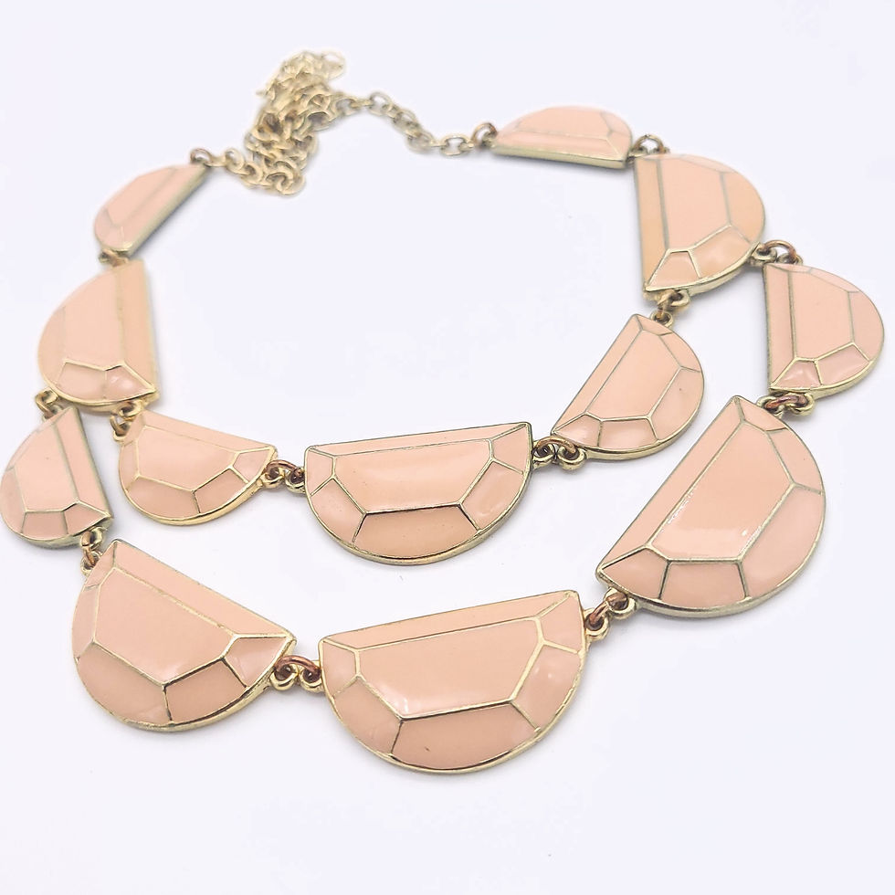 Thumbnail: 90s Jumbo Pink Enamel Necklace