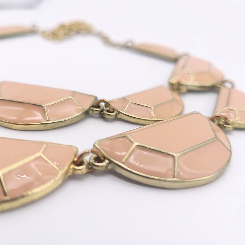 Thumbnail: 90s Jumbo Pink Enamel Necklace