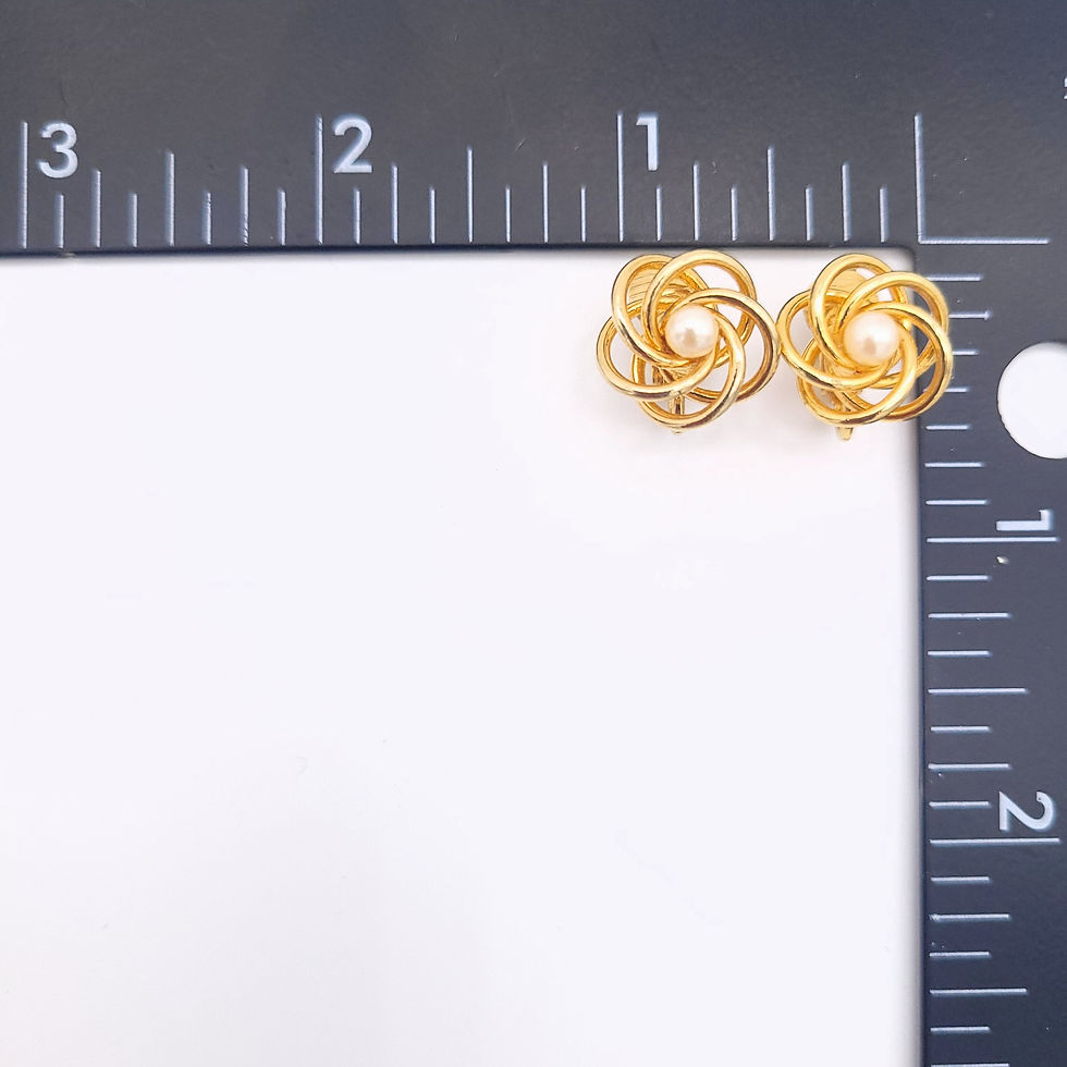 Thumbnail: 80s/90s  Pearl Swirl Earrings