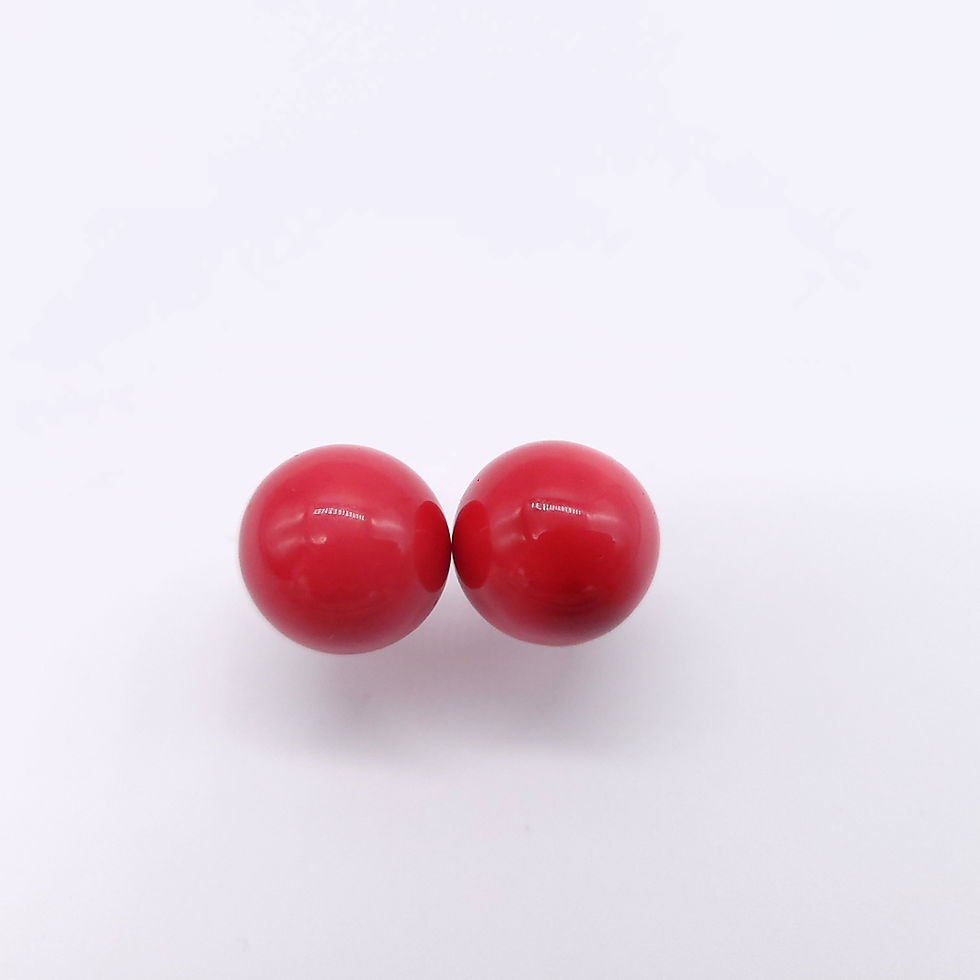 Thumbnail: 80s Red Dome Earrings