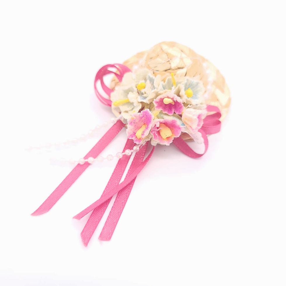 Thumbnail: Vintage Miniature Straw Hat Pin