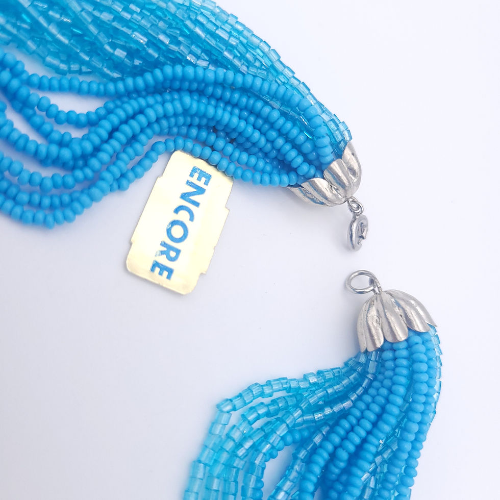 Thumbnail: Encore Light Blue Seed Necklace