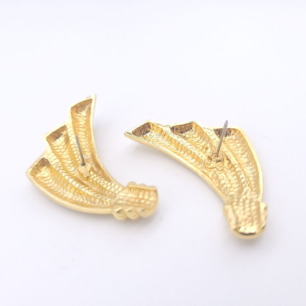 Thumbnail: Encore Gold Fan Earrings