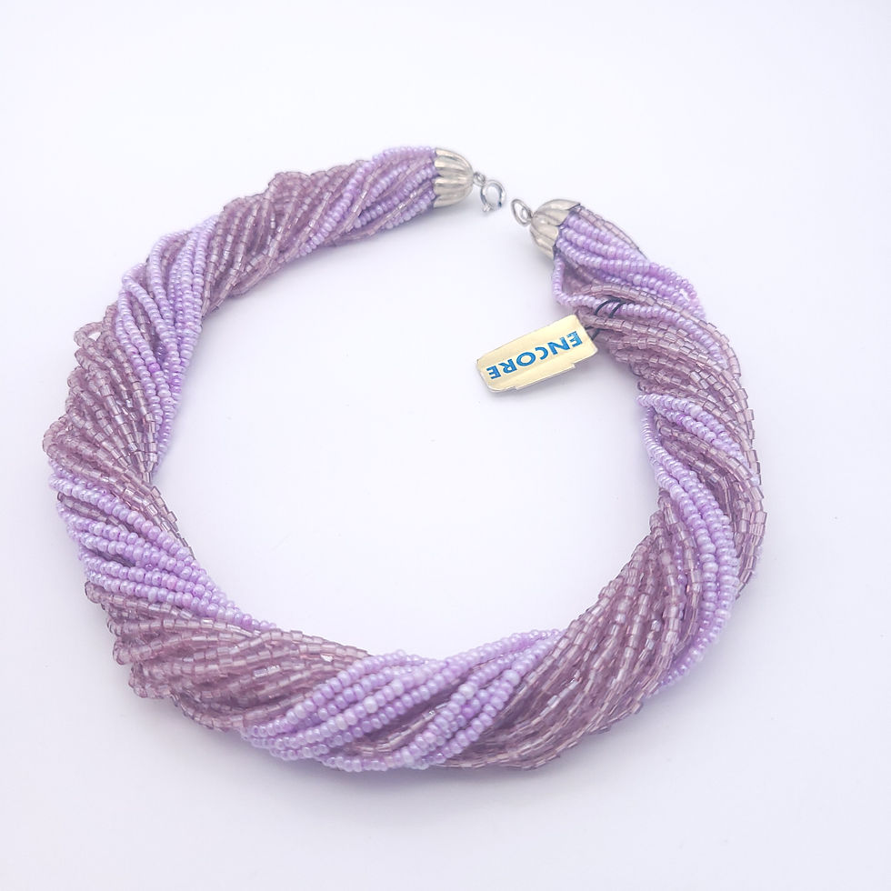 Thumbnail: Encore Purple Seed Bead Necklace