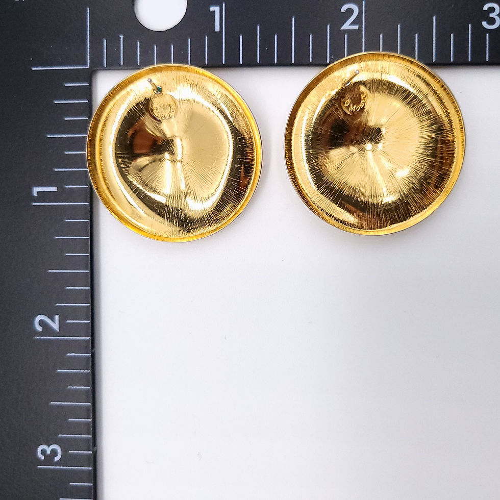 Thumbnail: 90s Monet Gold Disk Earrings