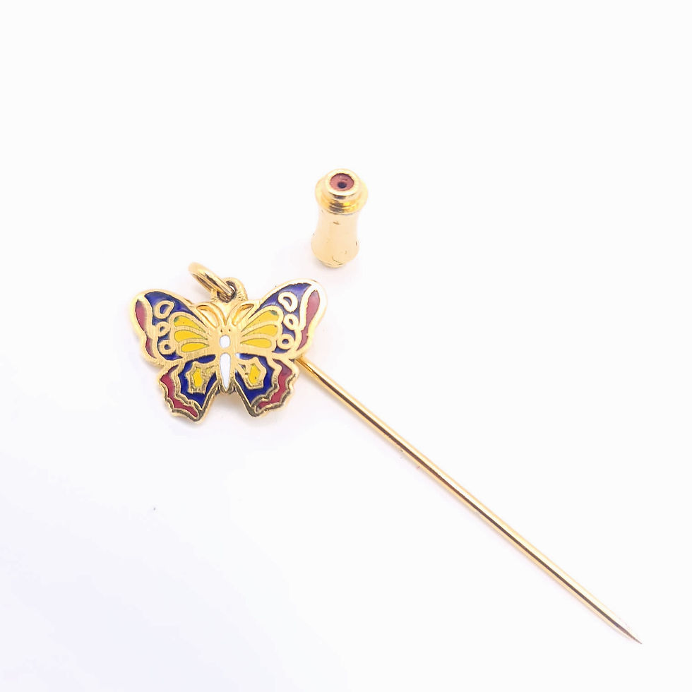 Thumbnail: Napier Cloisonné Butterfly Stick Pin