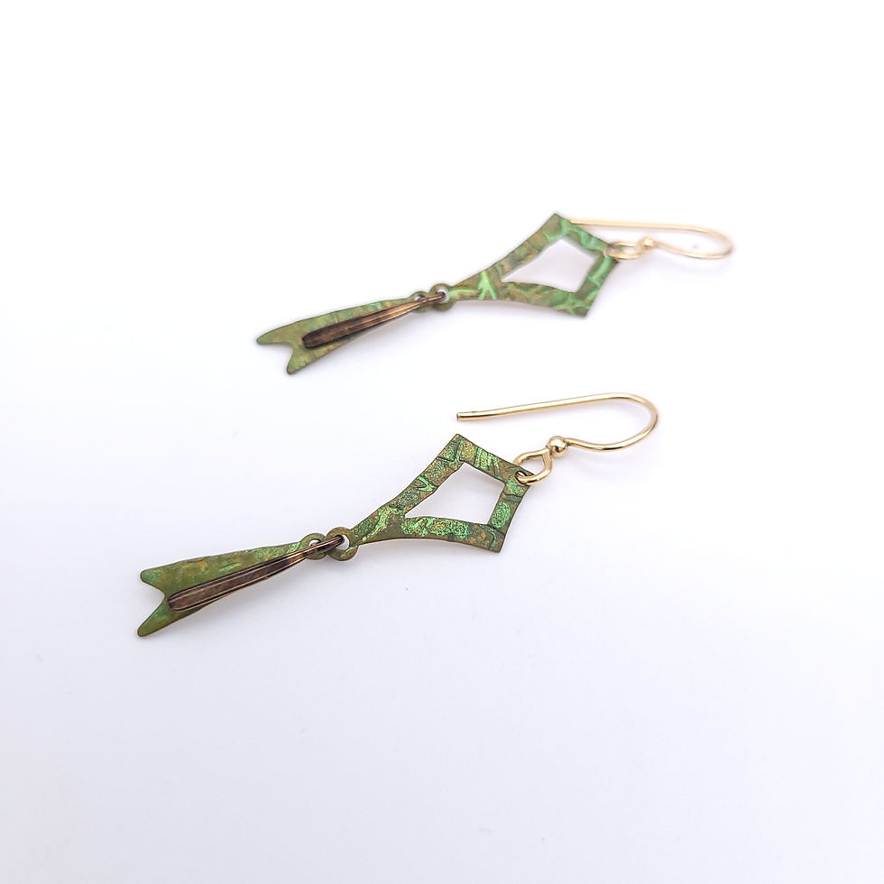 Artisan Copper Kite Earrings