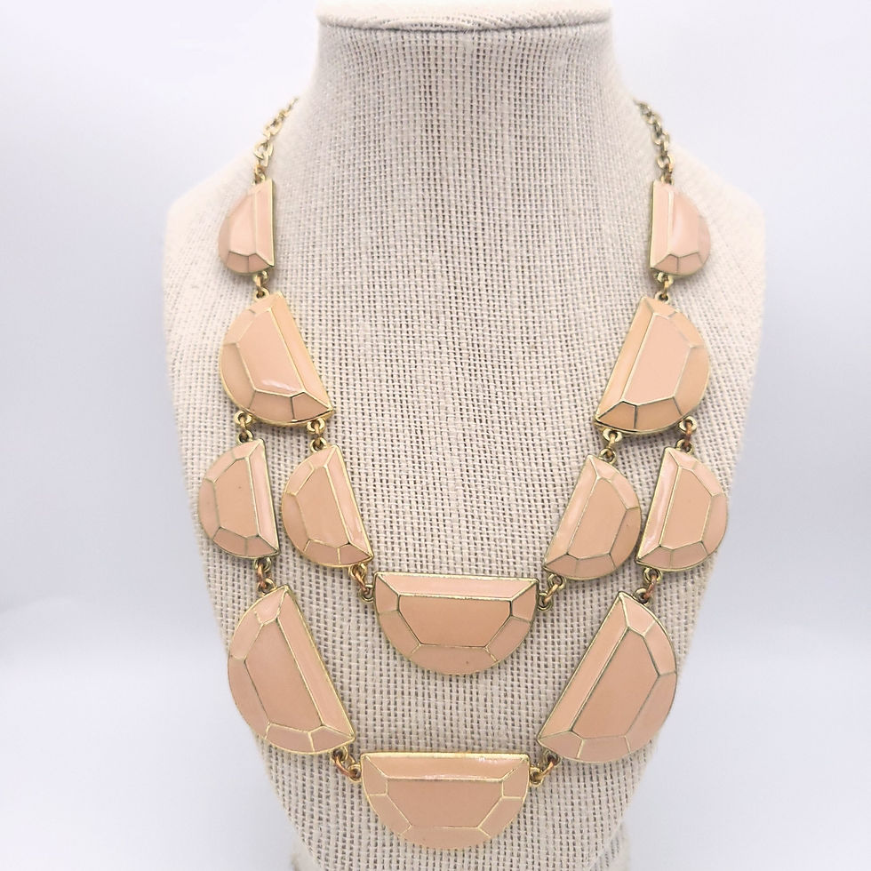 Thumbnail: 90s Jumbo Pink Enamel Necklace