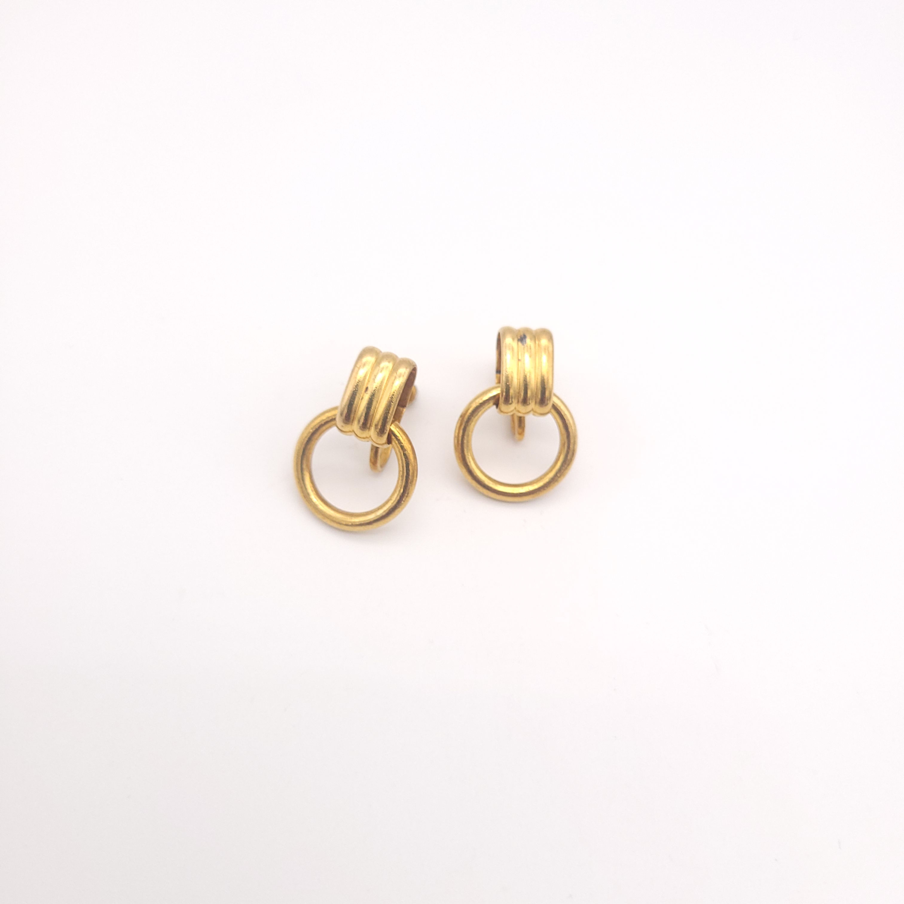 30s Gold Dangle Hoop