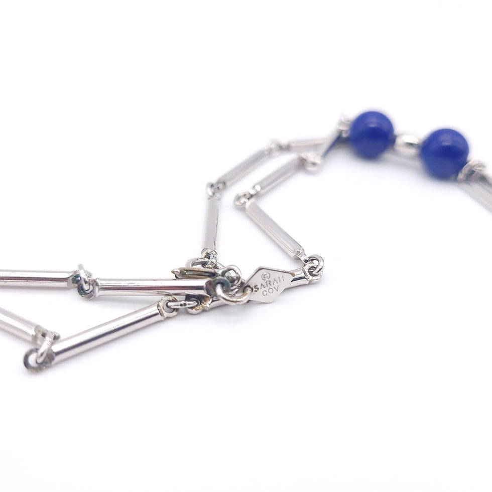 Thumbnail: Sarah Coventry Blue Beaded Necklace