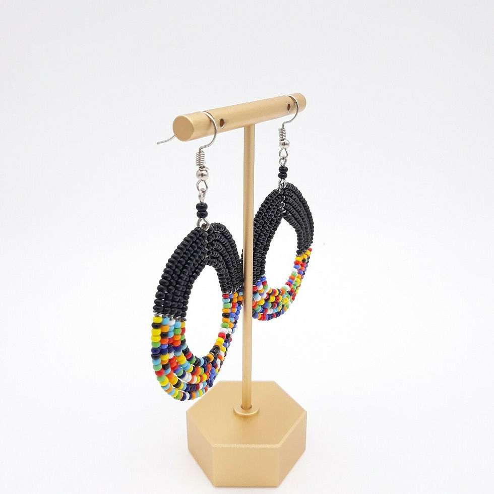 Thumbnail: Masai Beaded Hoops