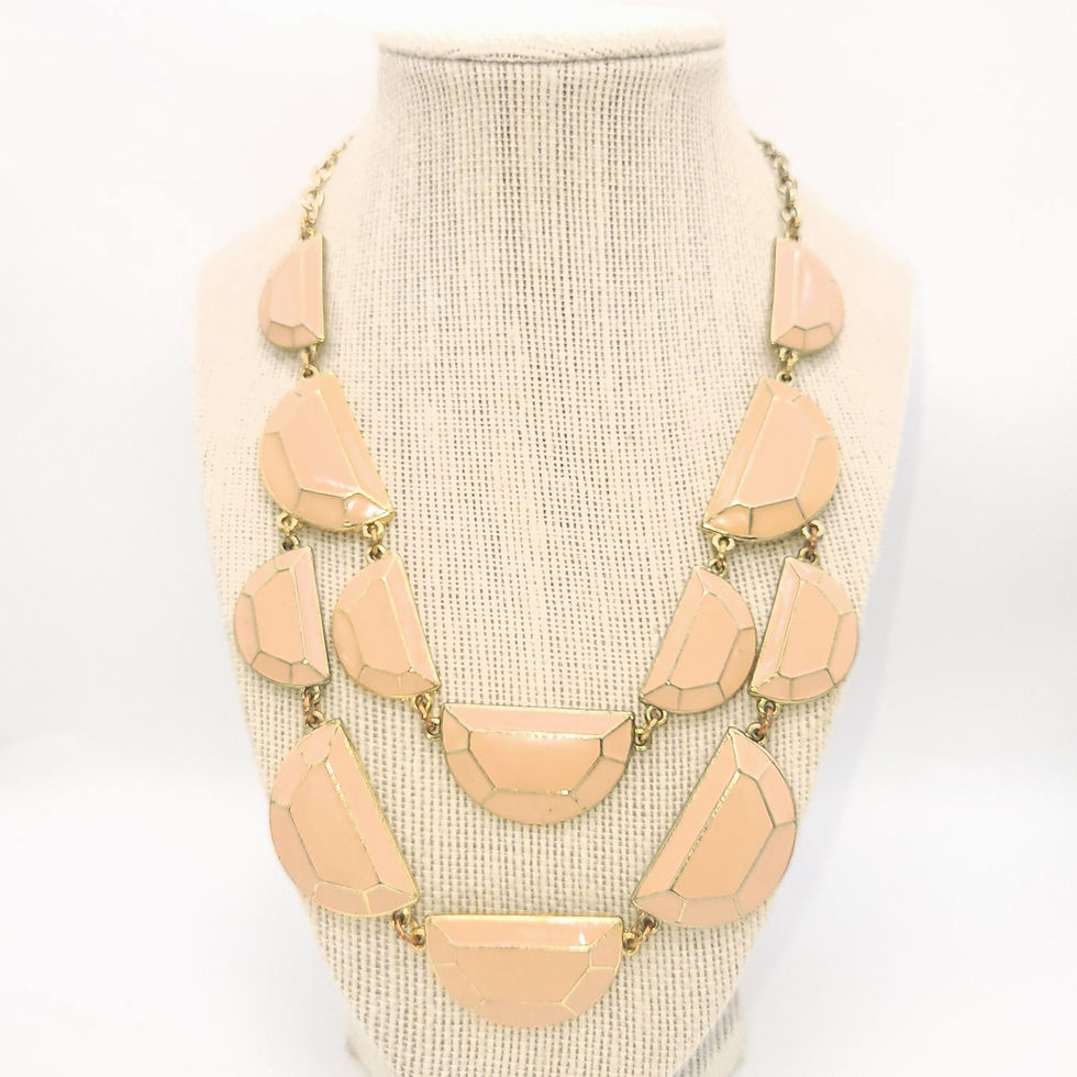 Thumbnail: 90s Jumbo Pink Enamel Necklace