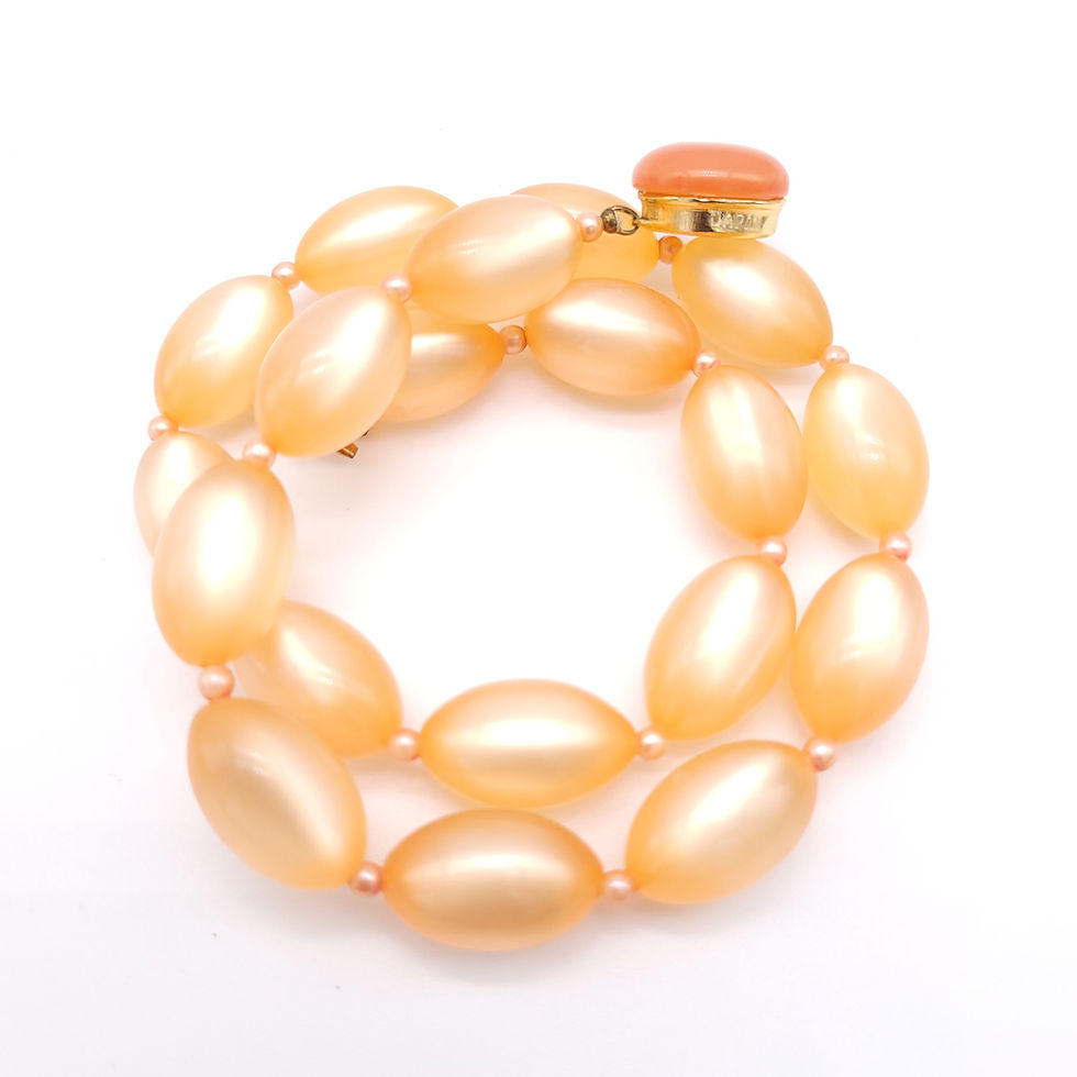 Thumbnail: 50s Peachy Beaded Necklace