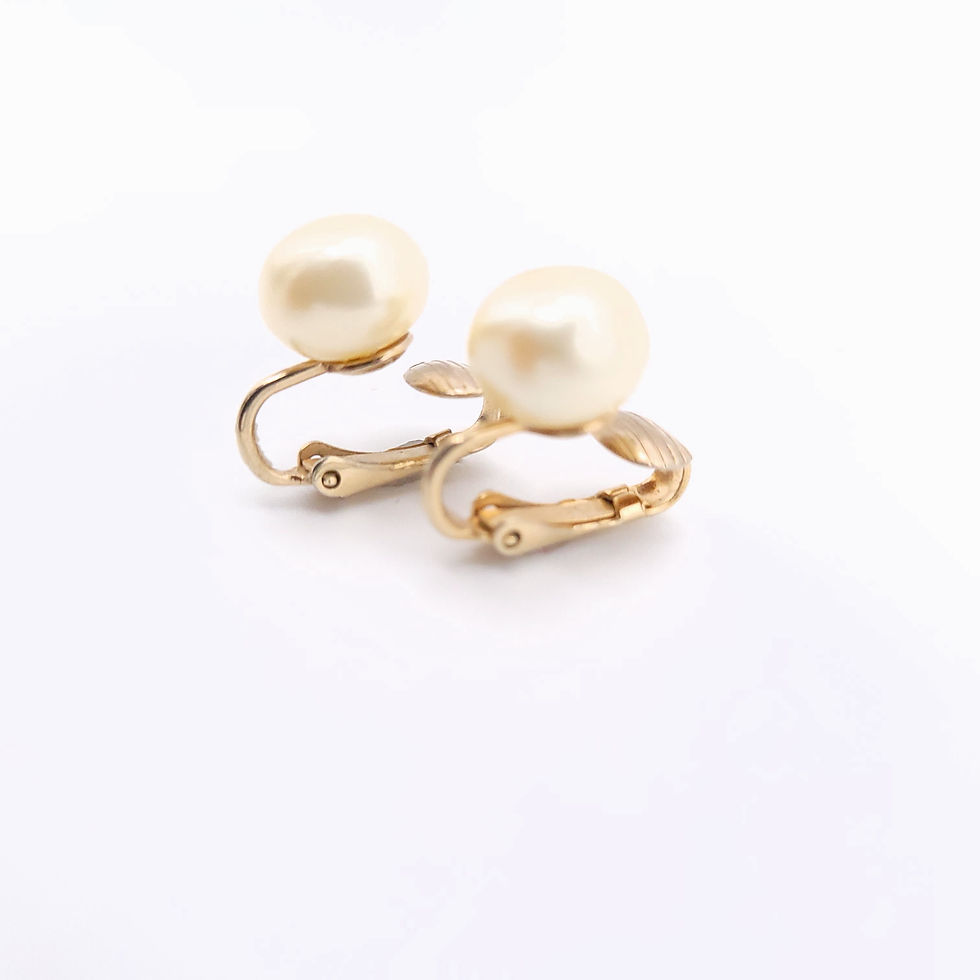 Thumbnail: Avon Faux Pearl Stud Earrings