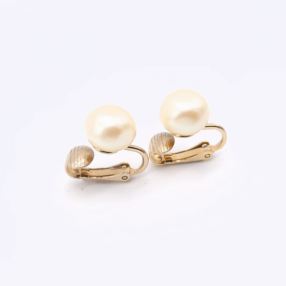 Thumbnail: Avon Faux Pearl Stud Earrings