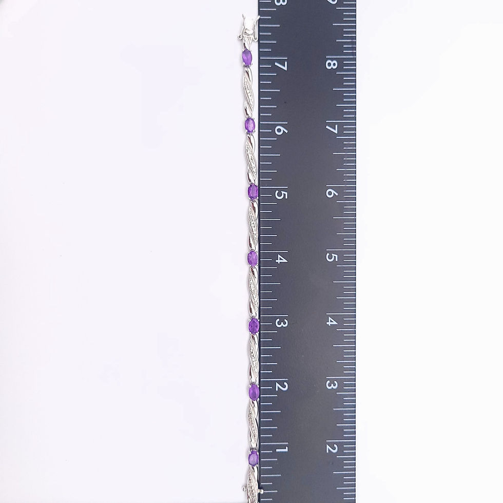 Thumbnail: Y2k Amethyst and Sterling Tennis Bracelet