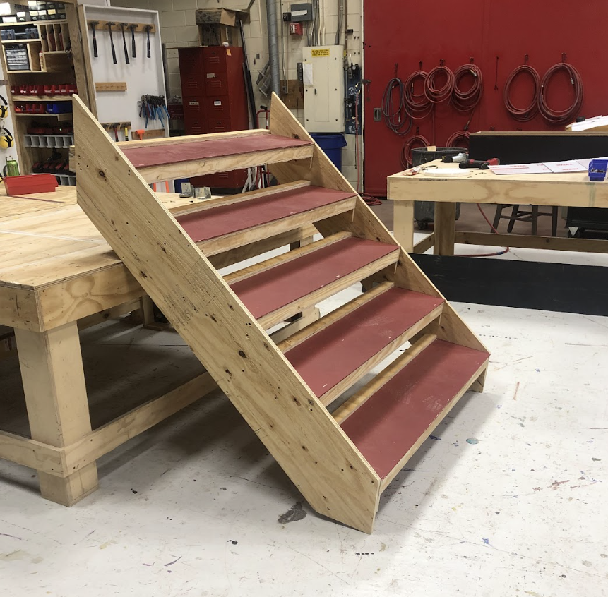 Master carpenter progress photo stairs