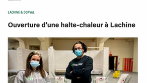 Ouverture d'une halte-chaleur à Lachine