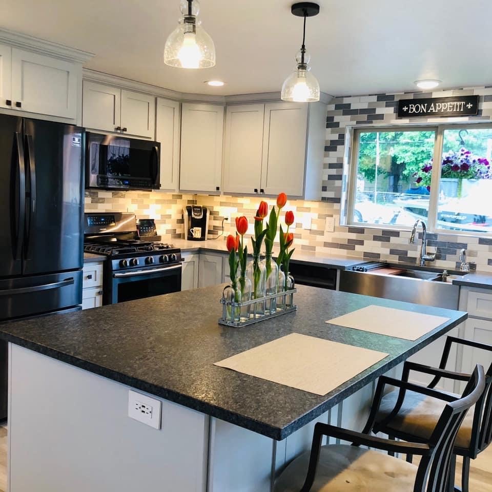 B-Line Contemporary Craftsman remodeled interior